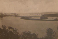 Povodn roku 1926, pohled na arel Technickho cviit od dnen nemocnice