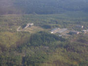 Plošina pro radiolokátor 17. plro, autopark a technický oddíl na letecké fotografii z roku 2005